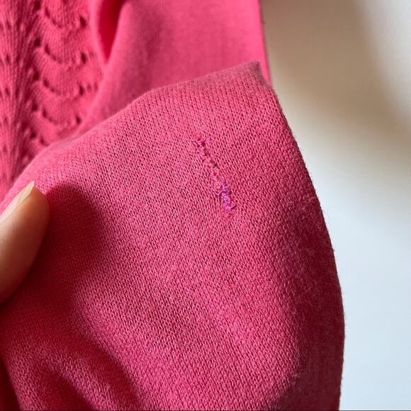 Free People Pink Cardigan Sweater Size Medium - Picture 6 of 11